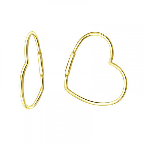 Серьги конго из желтого золота