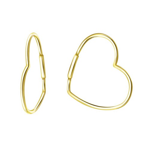 Серьги конго из желтого золота