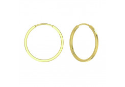 Серьги конго из желтого золота