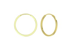 Серьги конго из желтого золота