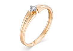 Золотое кольцо с бриллиантом