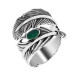 Серебряное кольцо с агатом зеленым