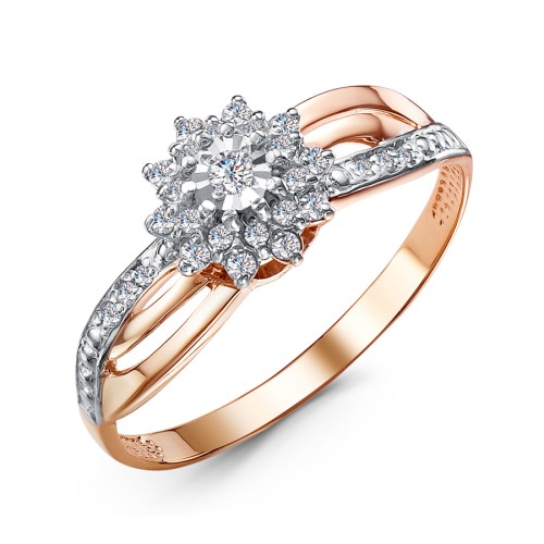 Золотое кольцо с бриллиантом