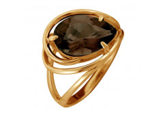 Золотое кольцо с раух-топазом