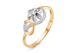 Золотое кольцо с фианитом
