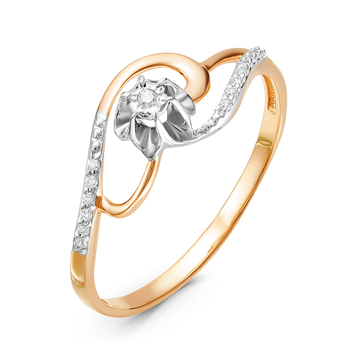 Золотое кольцо с бриллиантом