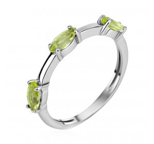 Серебряное кольцо с хризолитом