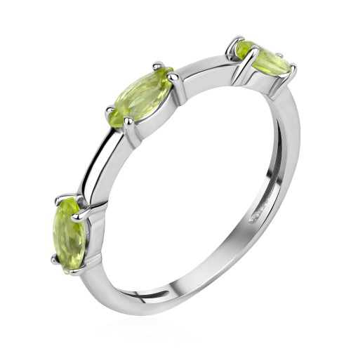 Серебряное кольцо с хризолитом