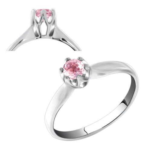 Серебряное кольцо с фианитом