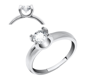 Серебряное кольцо с фианитом