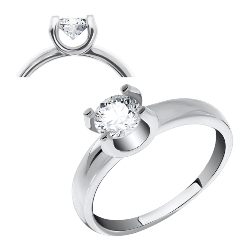 Серебряное кольцо с фианитом