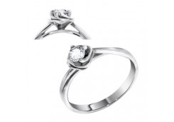 Серебряное кольцо с фианитом