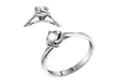 Серебряное кольцо с фианитом