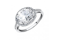 Серебряное кольцо с фианитом