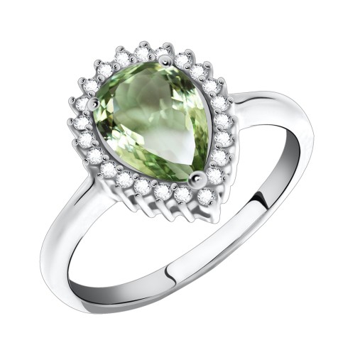 Серебряное кольцо с фианитом