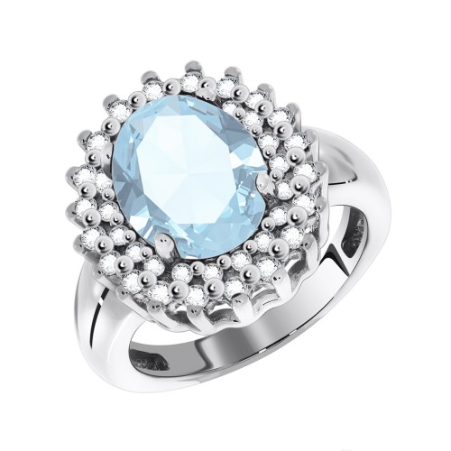 Серебряное кольцо с фианитом