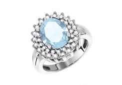 Серебряное кольцо с фианитом