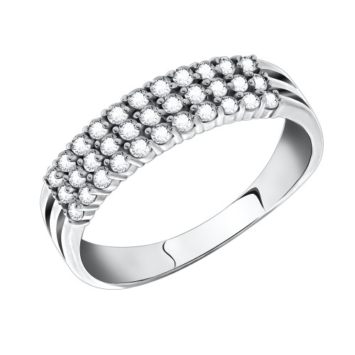Серебряное кольцо с фианитом