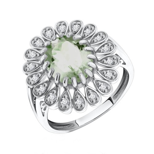 Серебряное кольцо с фианитом