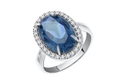 Серебряное кольцо с фианитом