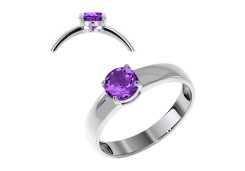 Серебряное кольцо с фианитом