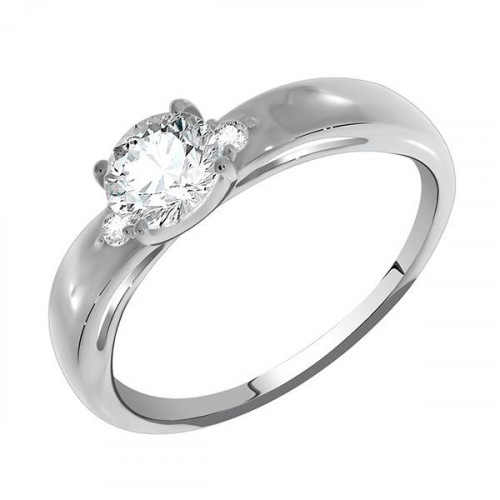 Кольцо из серебра 925 пробы с фианитом