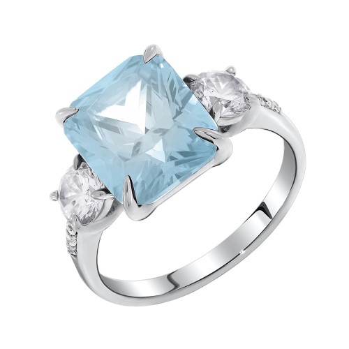 Серебряное кольцо с фианитом