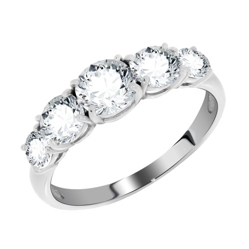 Серебряное кольцо с фианитом