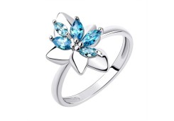 Серебряное кольцо с фианитом