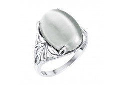 Серебряное кольцо с кошачим глазом