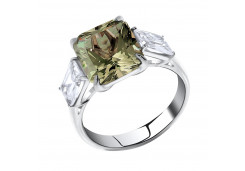 Серебряное кольцо с кристаллом