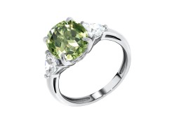 Серебряное кольцо с кристаллом