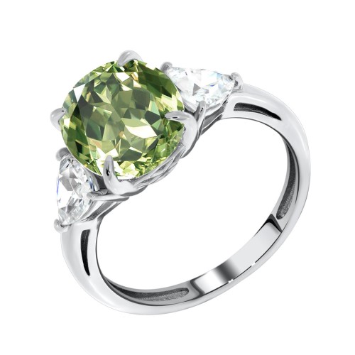 Серебряное кольцо с кристаллом