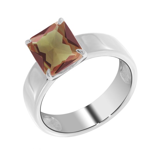 Серебряное кольцо с кристаллом