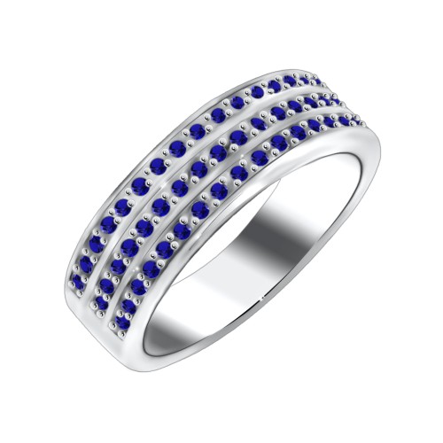 Серебряное кольцо с кристаллом