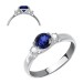 Серебряное кольцо с сапфиром