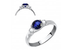 Серебряное кольцо с сапфиром