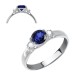 Серебряное кольцо с сапфиром