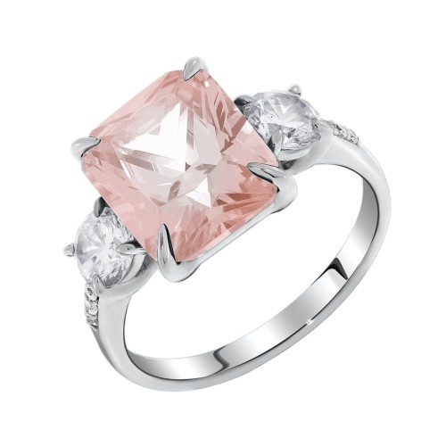 Серебряное кольцо с морганитом