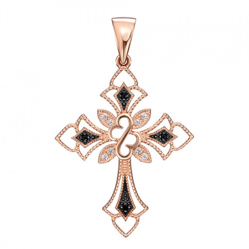 Золотая подвеска с фианитом