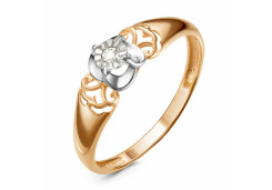 Золотое кольцо с бриллиантом