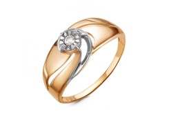 Золотое кольцо с бриллиантом