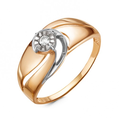 Золотое кольцо с бриллиантом