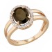 Золотое кольцо с раух-топазом