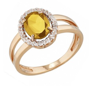 Золотое кольцо с цитрином