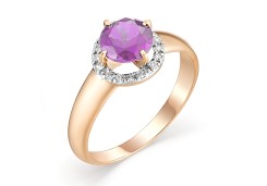 Золотое кольцо с аметистом