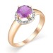 Золотое кольцо с аметистом