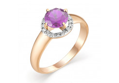 Золотое кольцо с аметистом