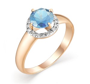 Золотое кольцо с топазом