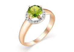 Золотое кольцо с хризолитом